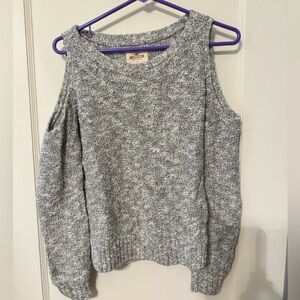 Hollister Off-Shoulder Gray Sweater
